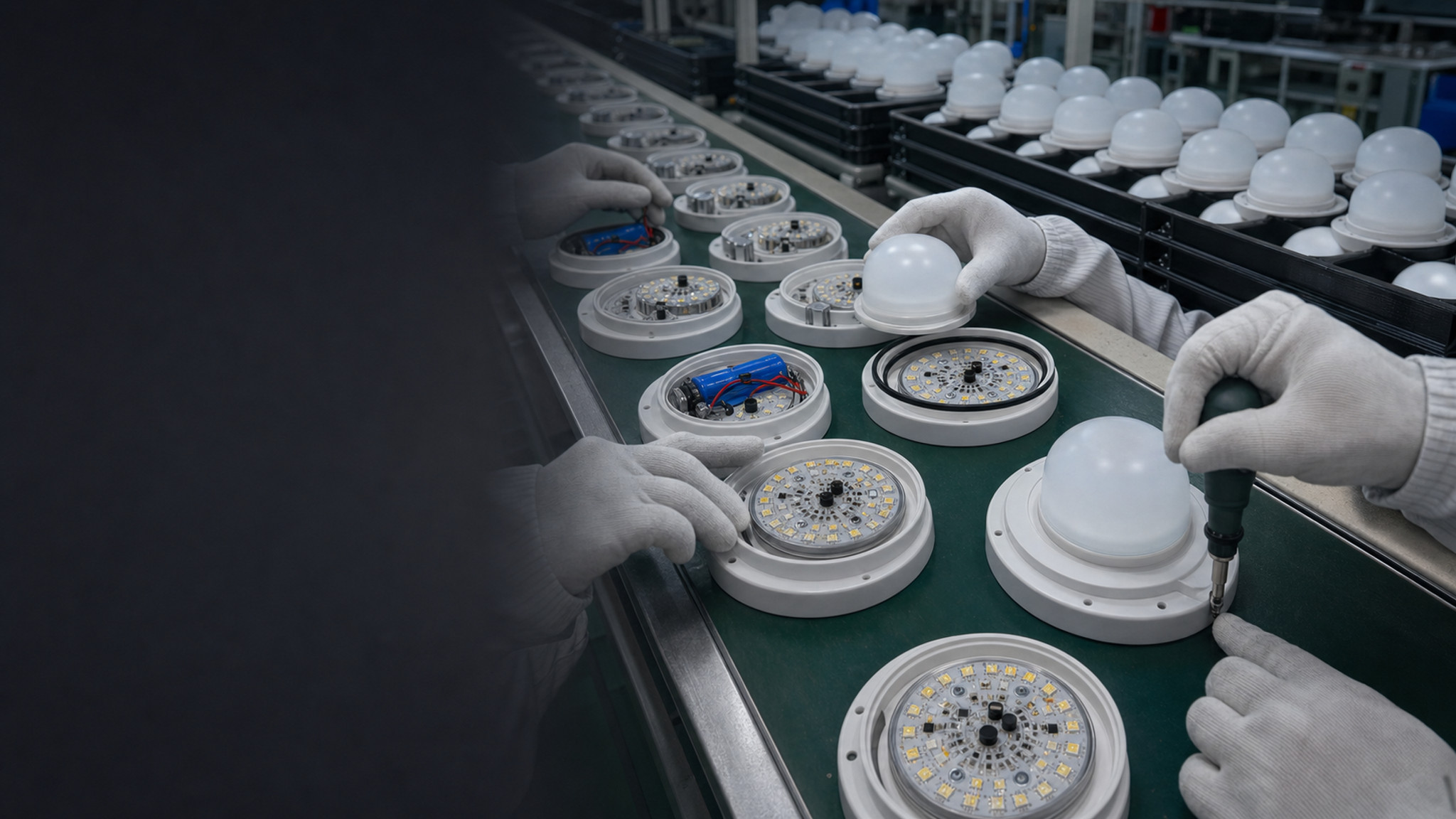 Vcan LED module assembly and inspection